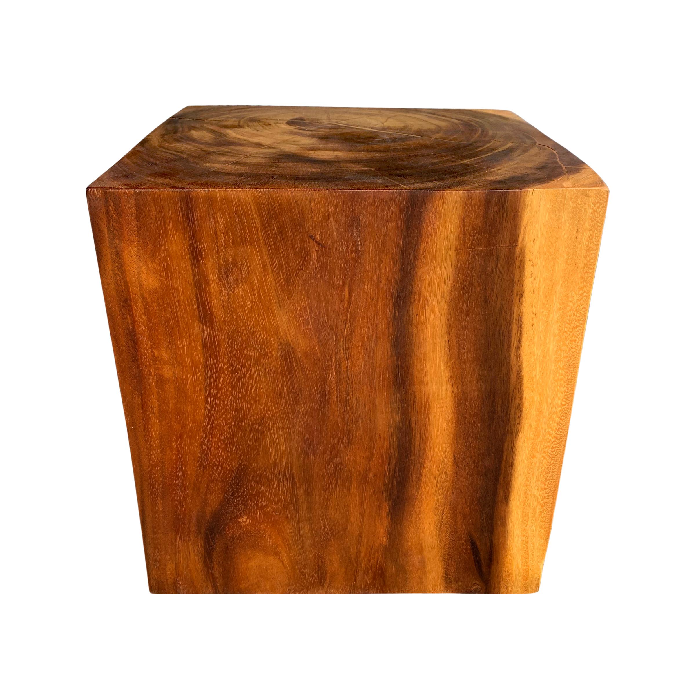 solid cube side table