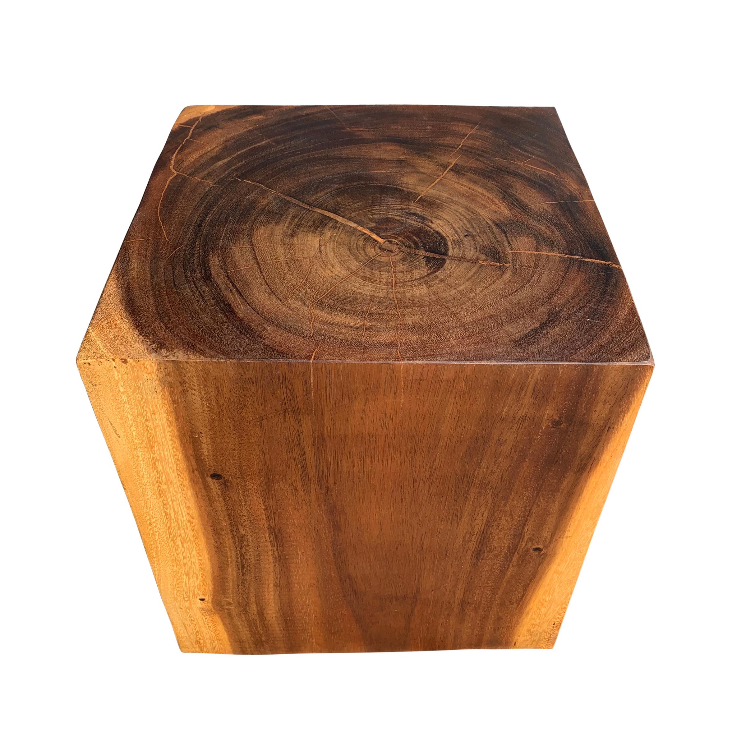 Unknown Solid Wood Cube Table