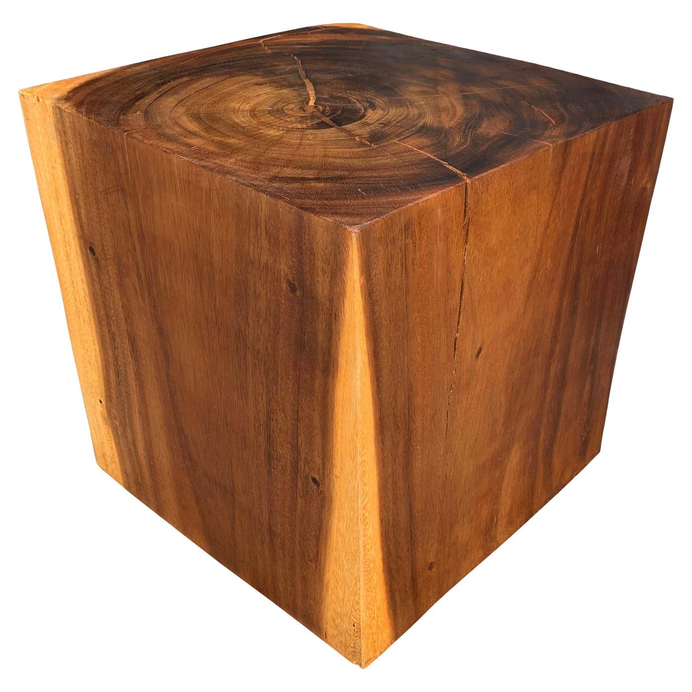 Solid Wood Cube Table at 1stDibs | solid cube table, solid cube side ...