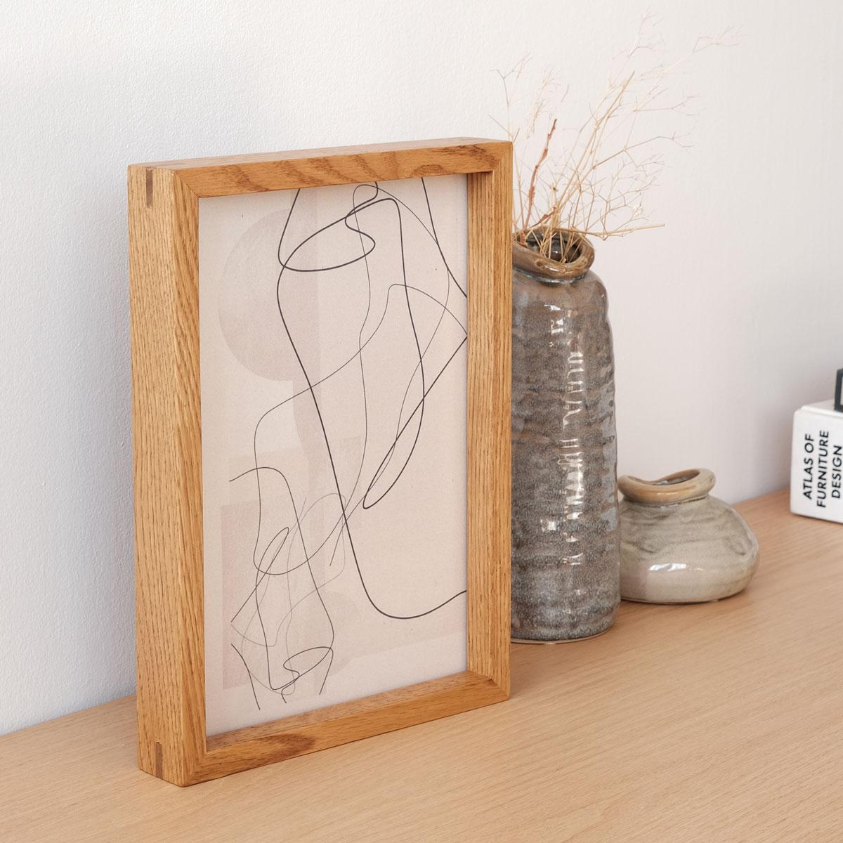Marco decorativo de madera maciza, roble - EDGE - 23x32 Moderno en venta