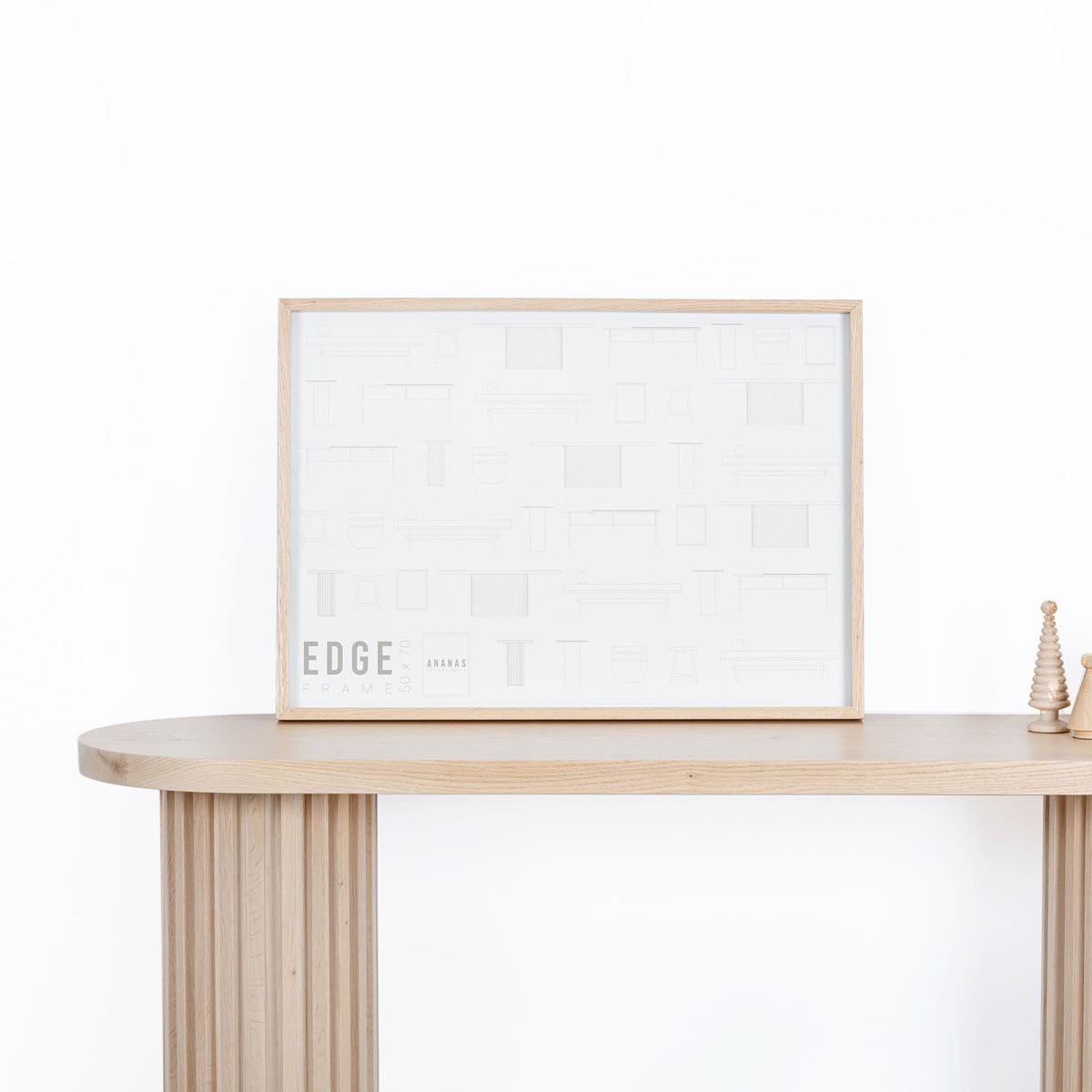 Marco decorativo de madera maciza, Roble - EDGE - 52x72 Moderno en venta