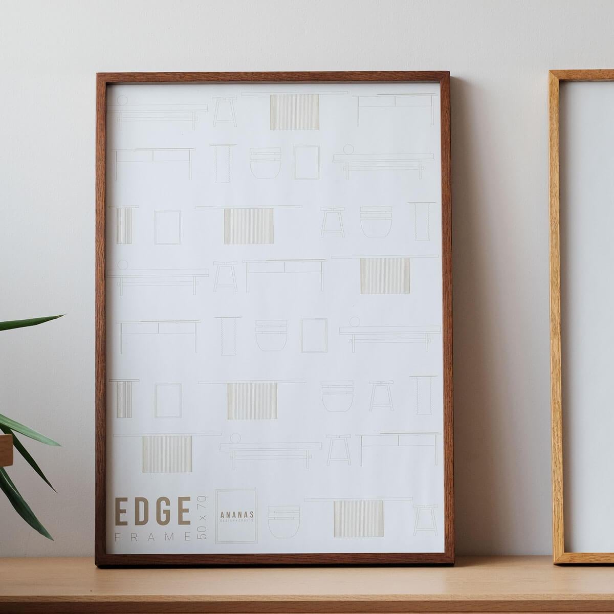 Marco decorativo de madera maciza, Roble - EDGE - 52x72 Hecho a mano en venta