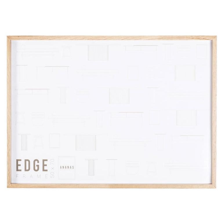 Marco decorativo de madera maciza, Roble - EDGE - 52x72
