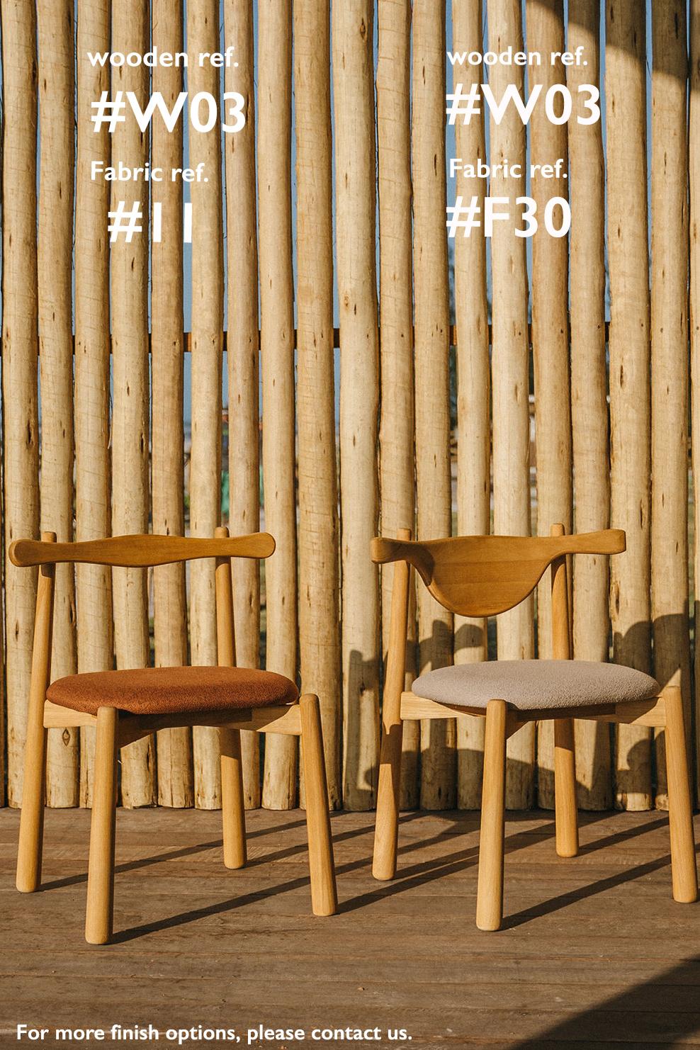 Solid wood Dining Chair Uçá - upholstered seat. For Sale 1