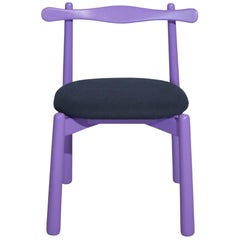 Solid wood Dining Chair Uçá - upholstered seat.