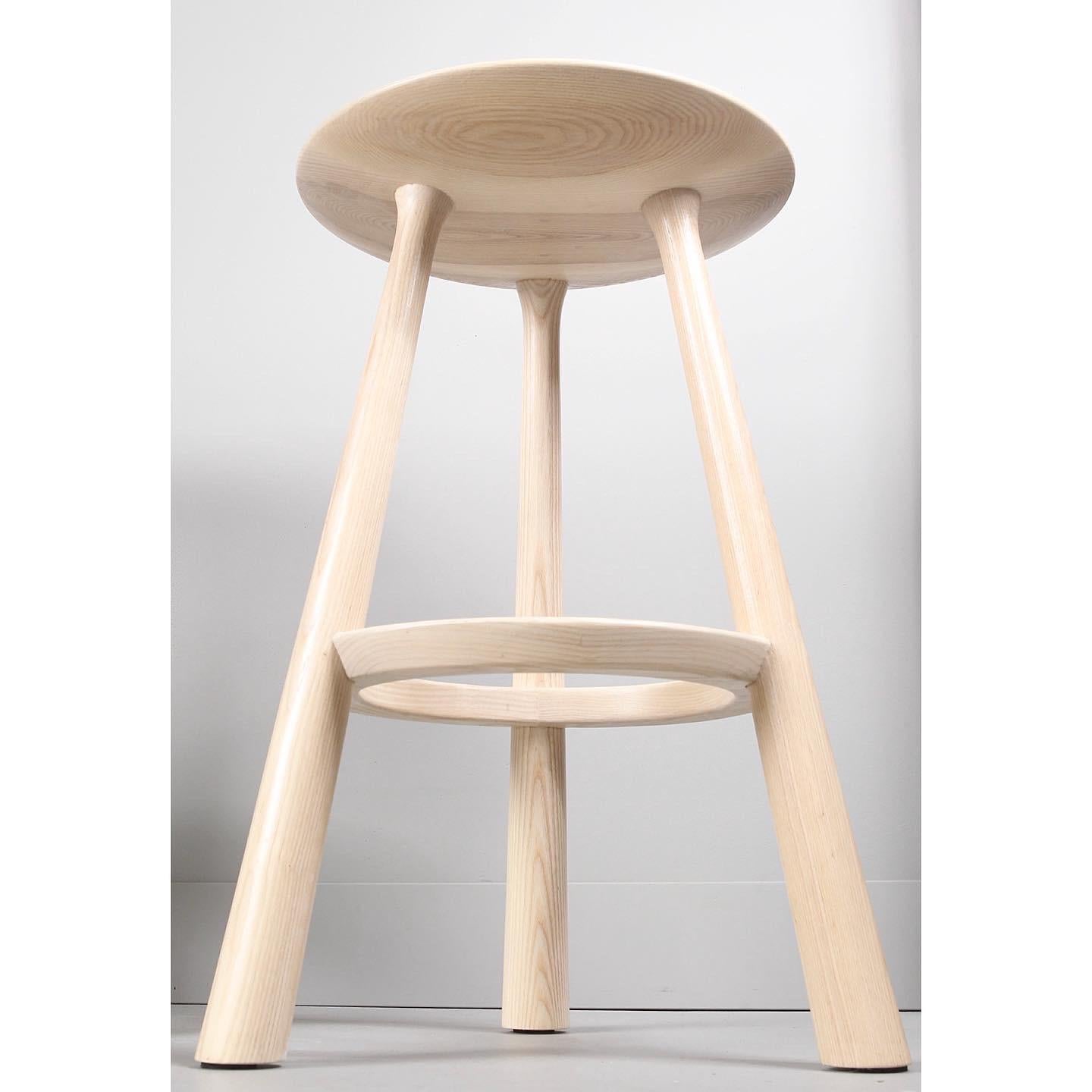 Canadian Solid Wood FIJN Stool by Möbius Objects For Sale