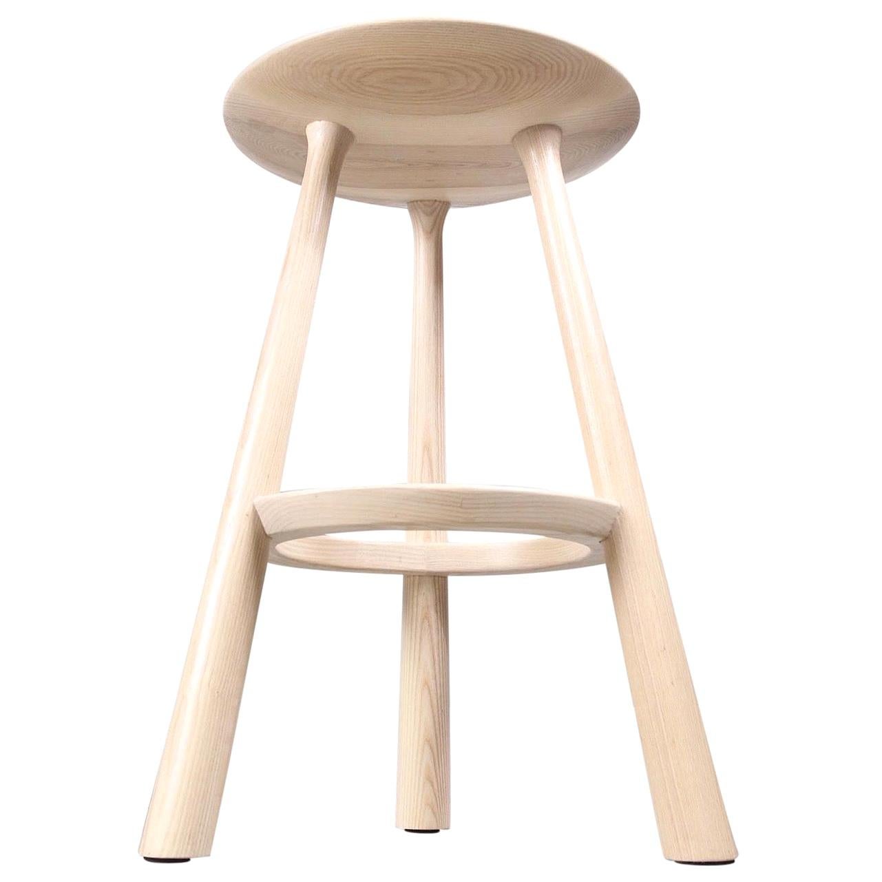 Solid Wood FIJN Stool by Möbius Objects For Sale