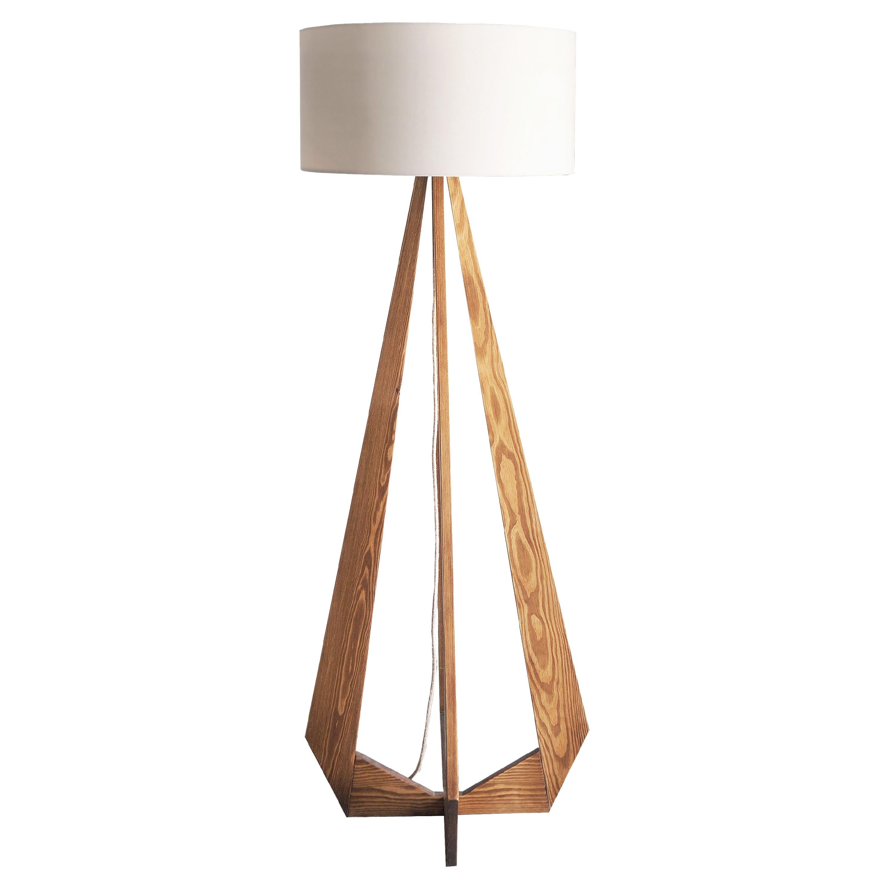 Solid Wood Floor Lamp Flame For Sale