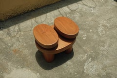Solid Wood Footstool/ Side Table / Footstool-01 Double Top by Dalisay Collection