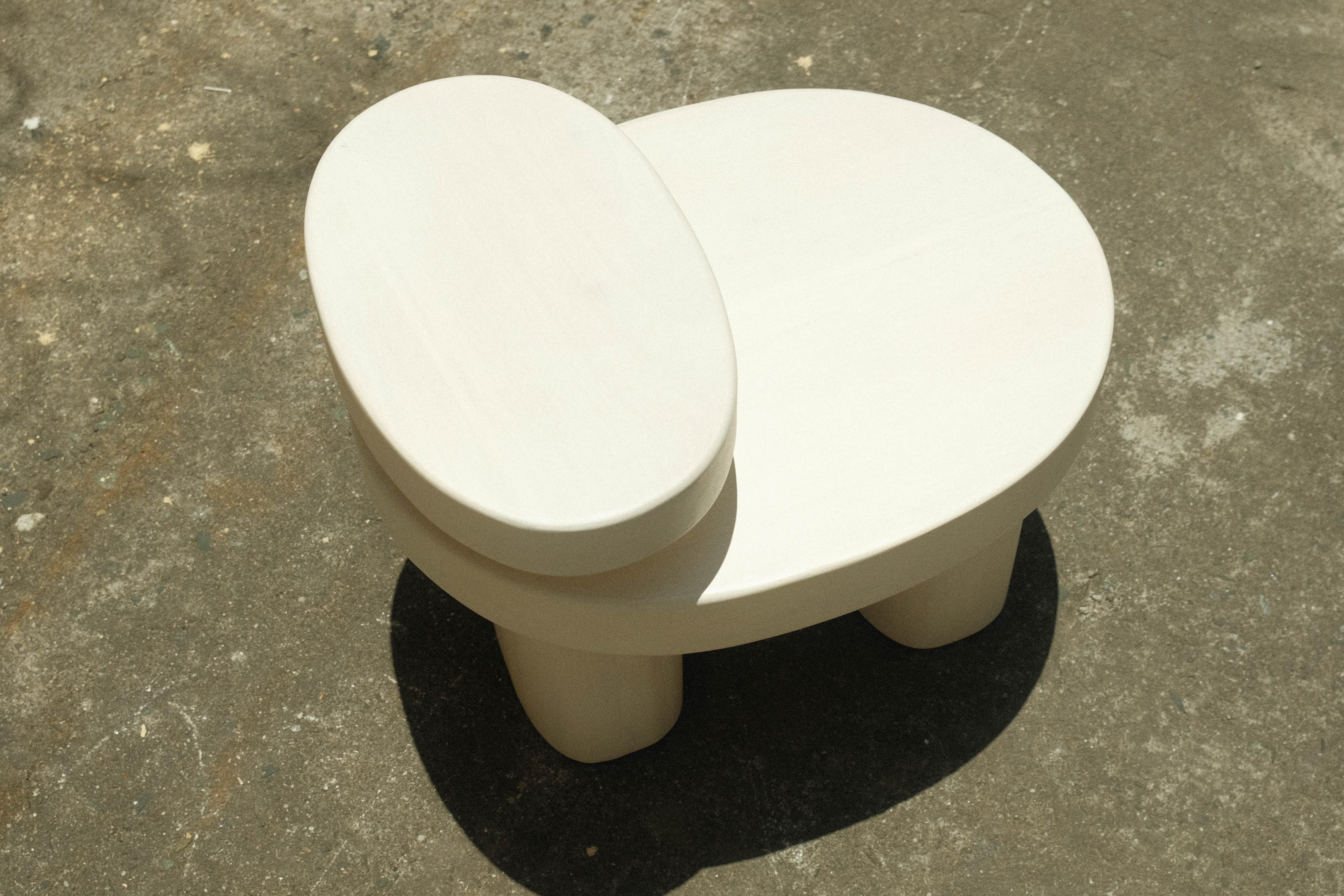 Philippine Solid Wood Footstool/ Side Table / Footstool-01 Single Top by Dalisay Collection For Sale