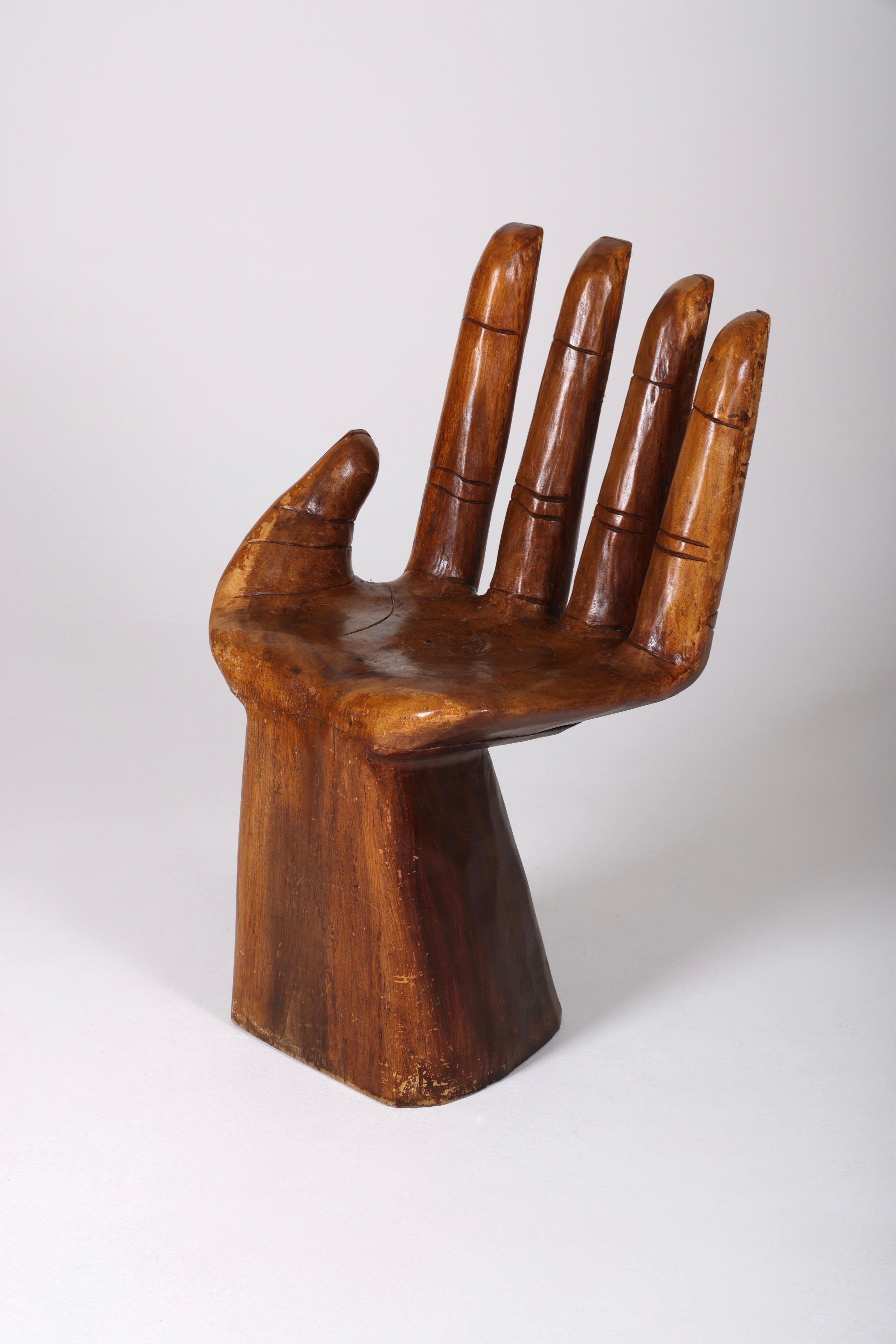 wooden hand chair