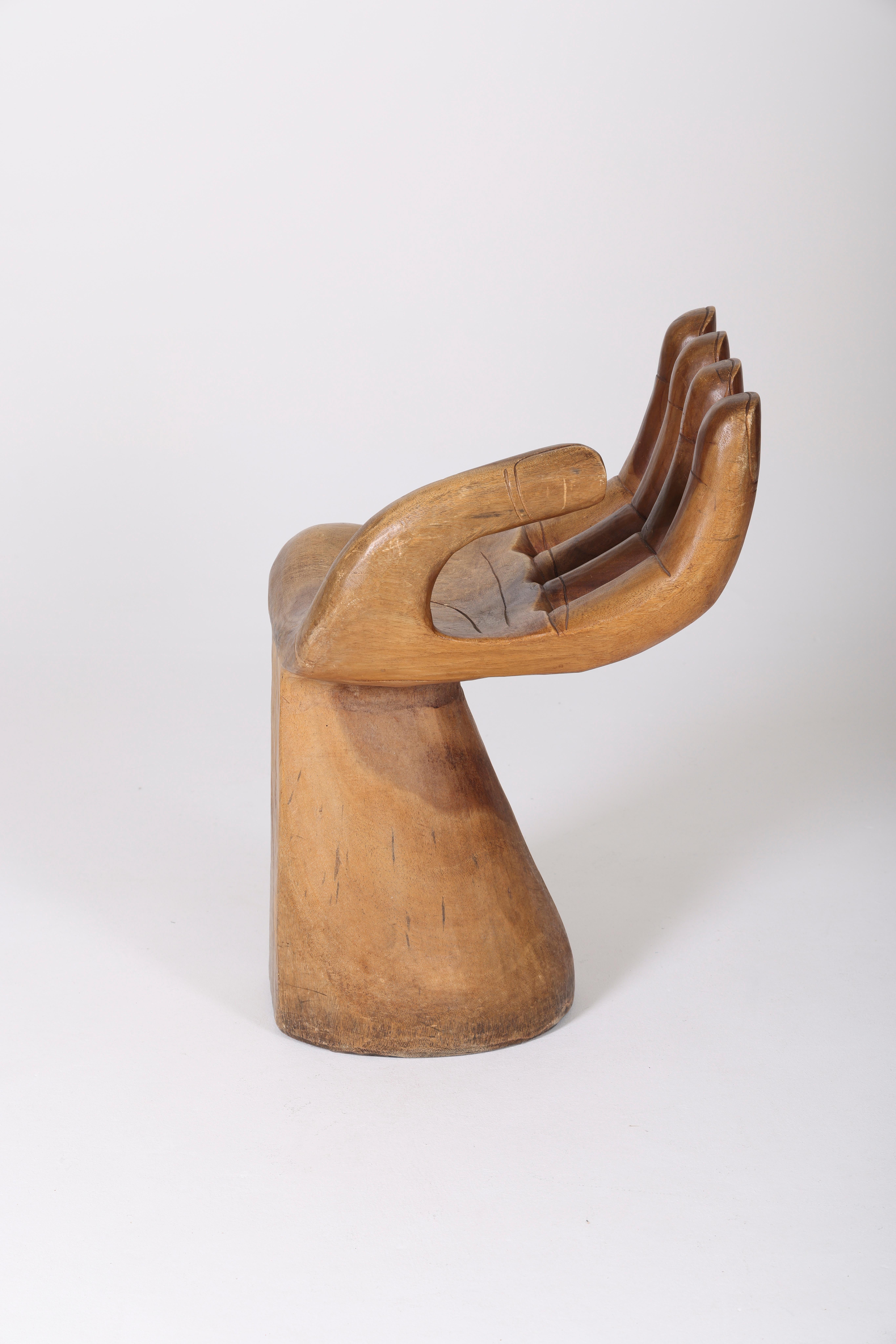 wooden hand chair