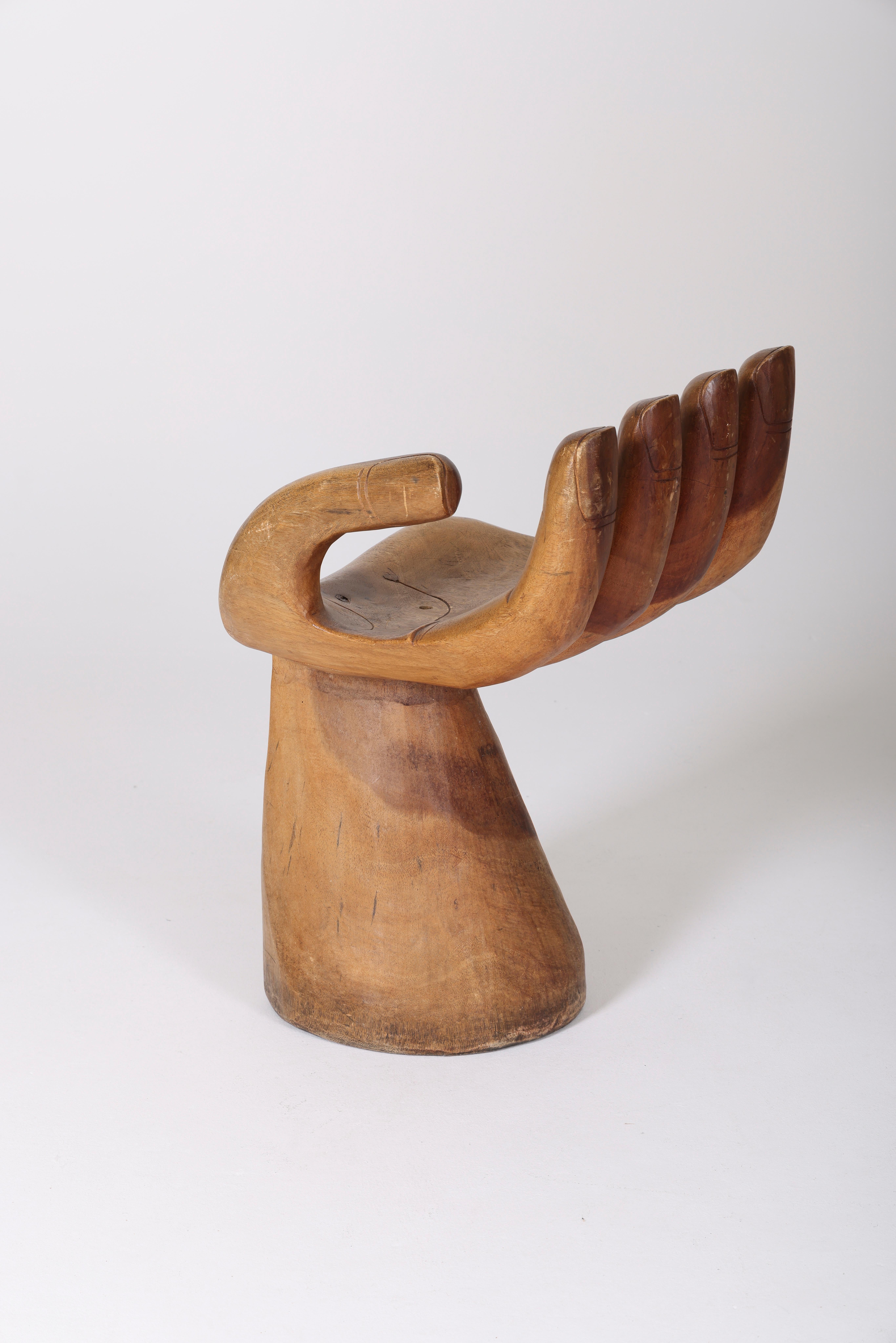chair in the shape of a hand