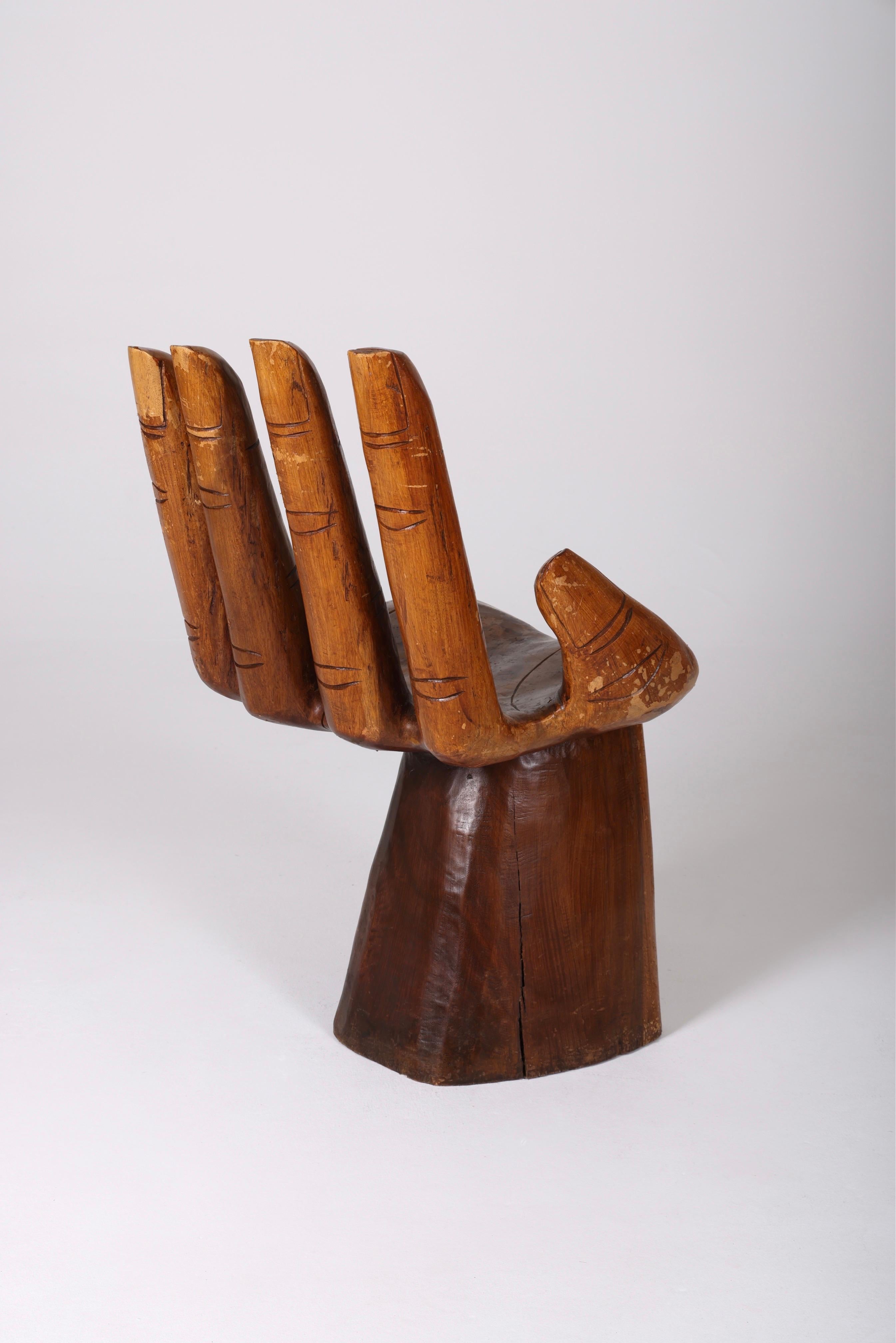 20th Century Solid Wood Hand Chair