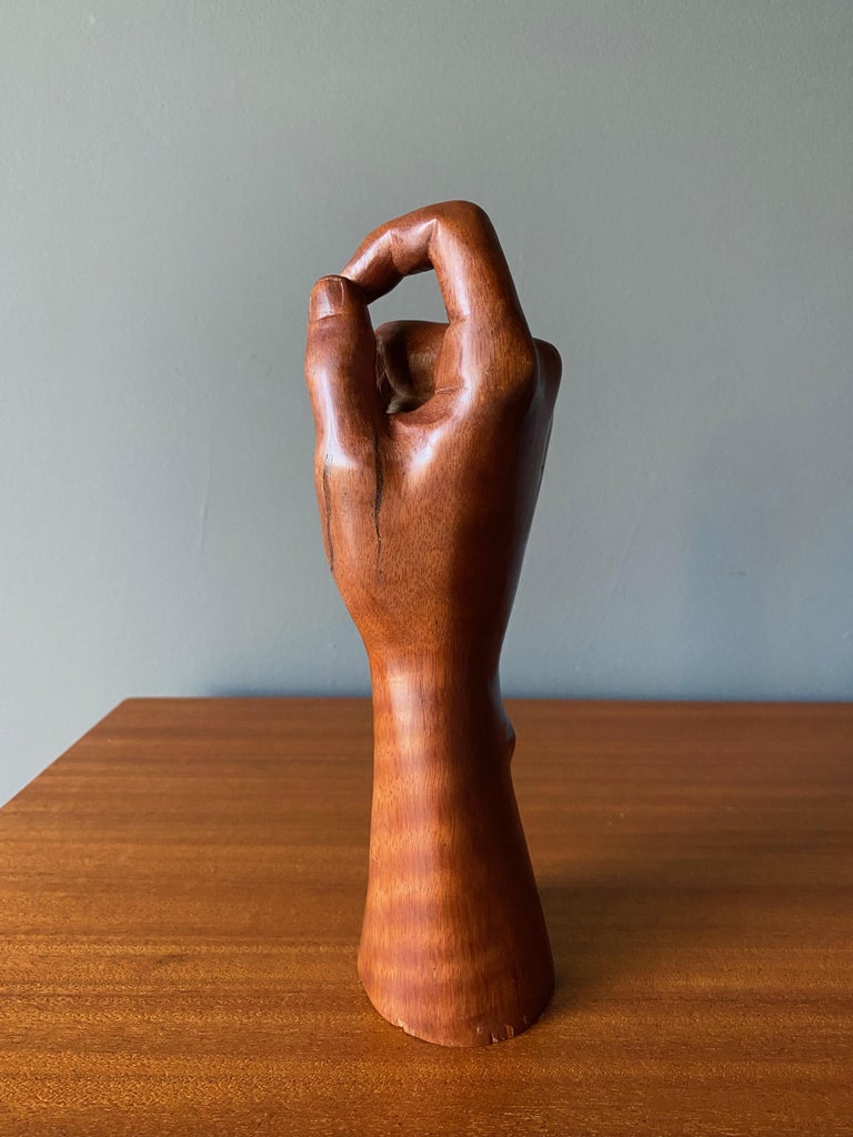 Solid wood Hand SculptureCigar Holder at 1stDibs wooden hand sculpture