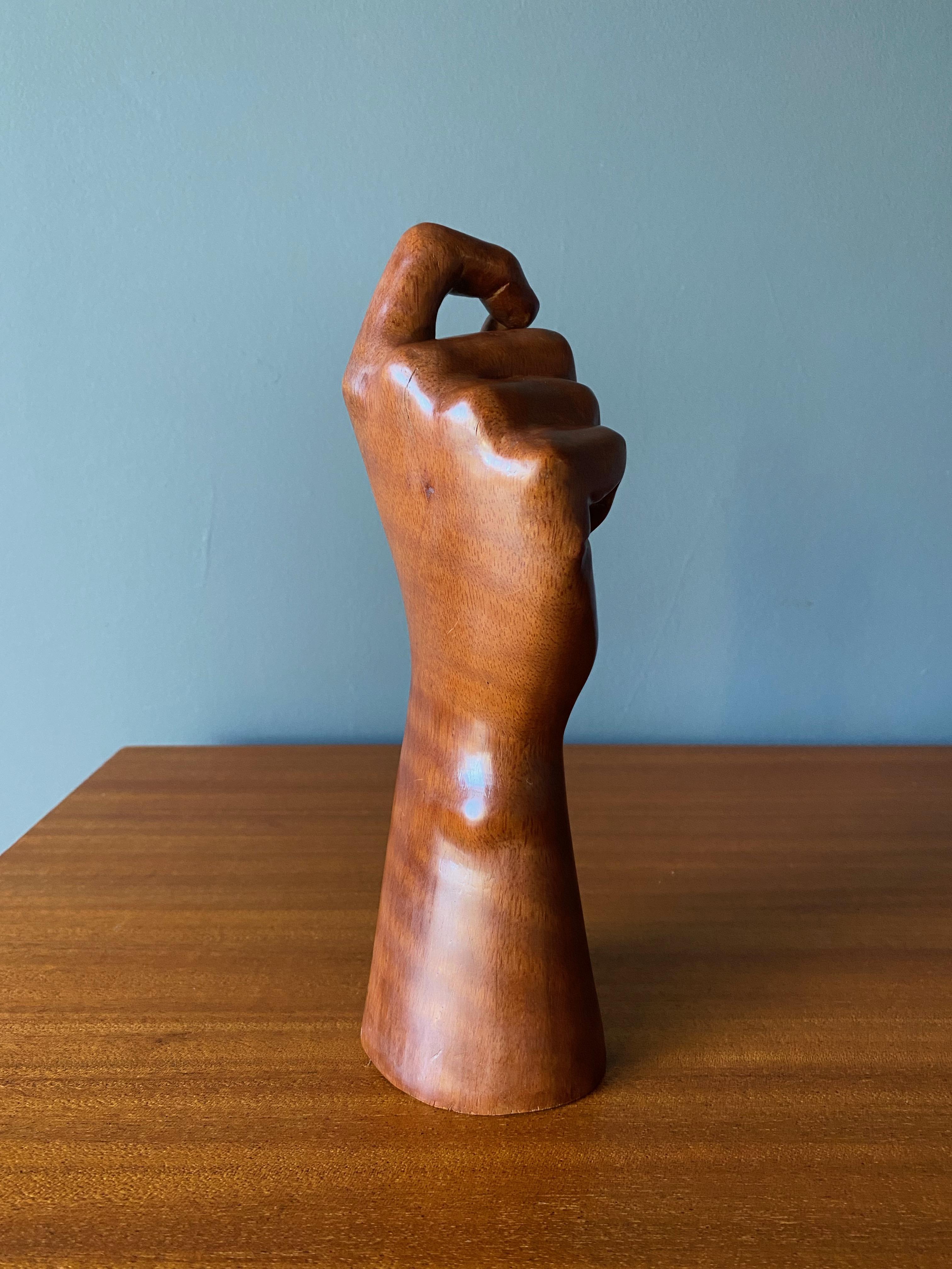wooden hand holder