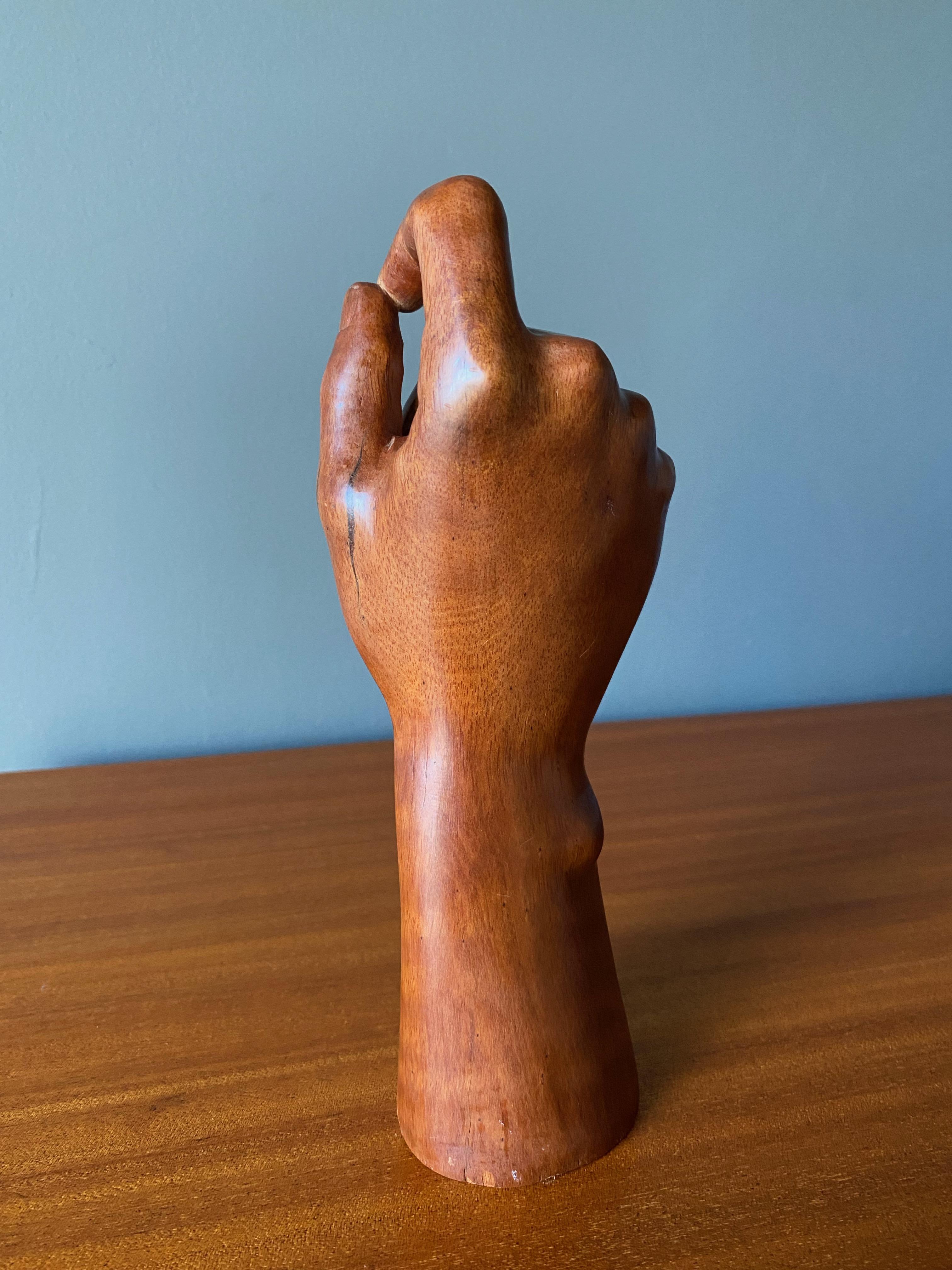 Modern Solid wood Hand Sculpture-Cigar Holder