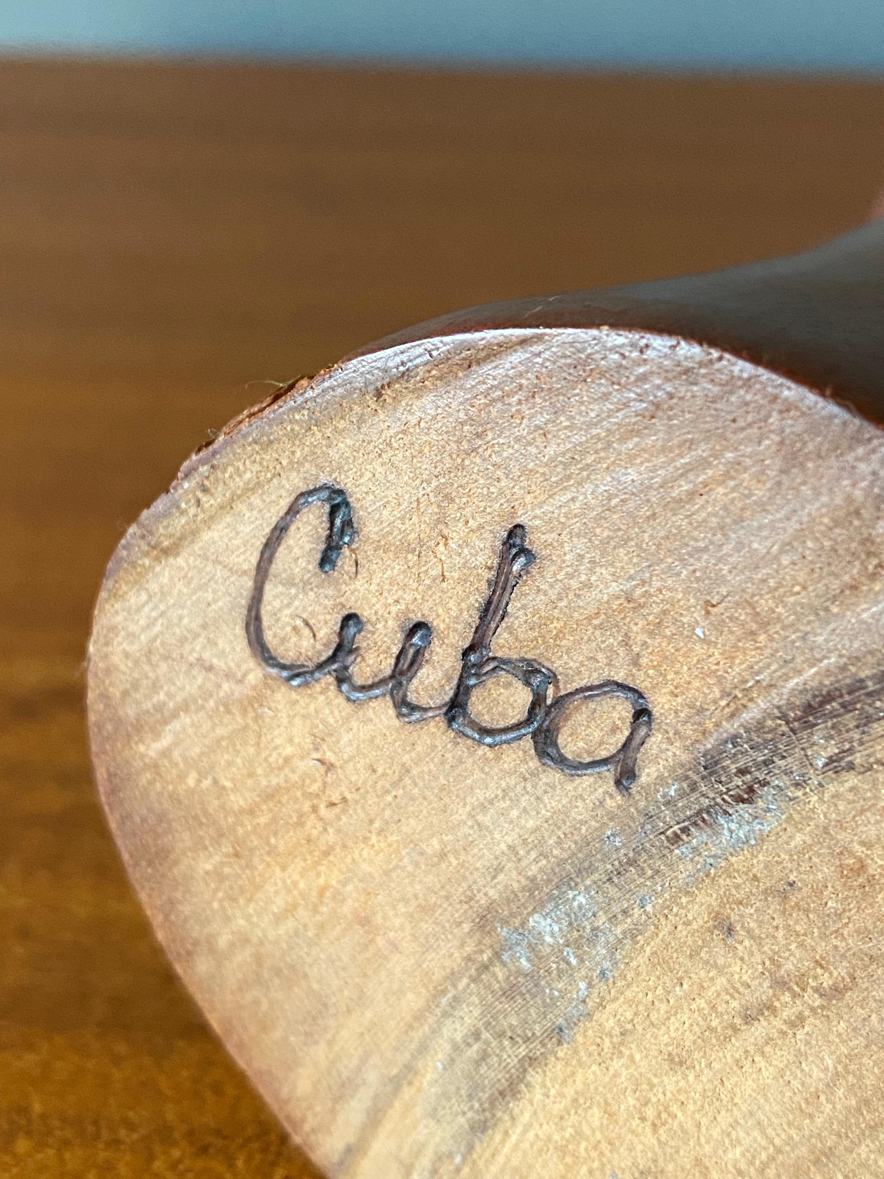 Solid wood Hand Sculpture-Cigar Holder In Good Condition In San Juan Capistrano, CA