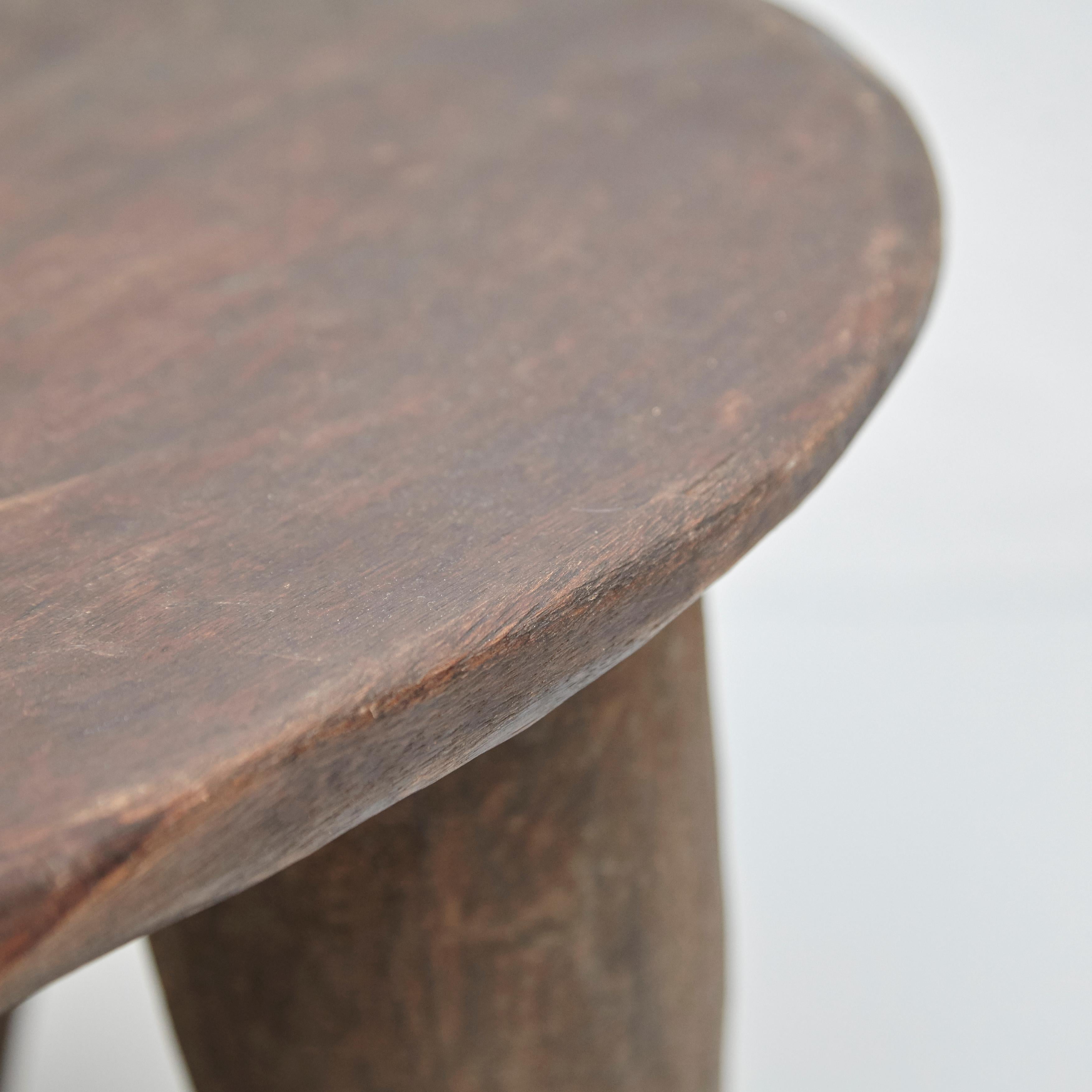 Solid Wood Handmade African Stool, circa 1950 7