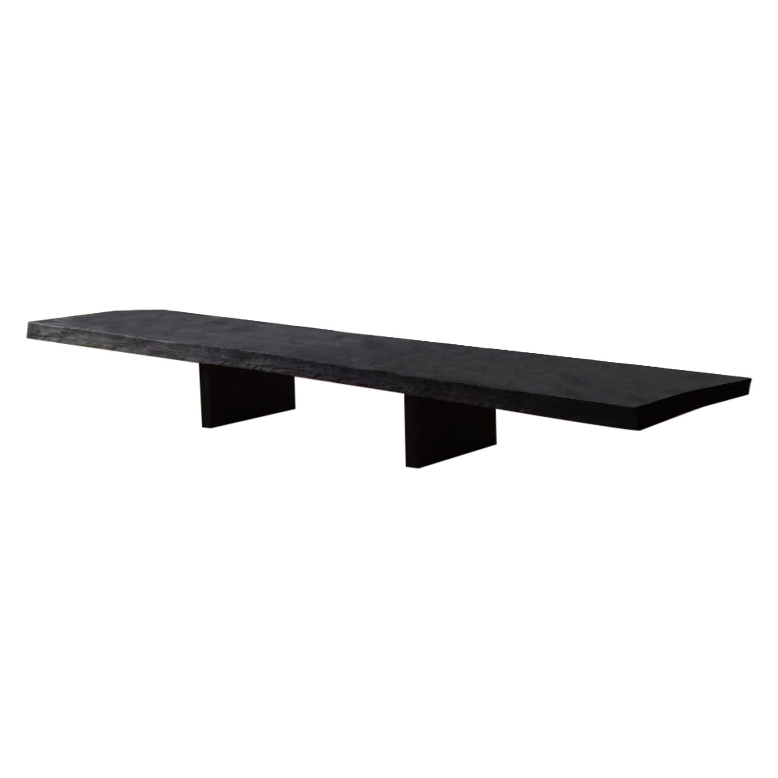 Mesa baja japonesa de madera maciza de Sebastián Cappiello