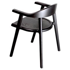 Solid Wood Karve Dining Chair in Black Ash by Möbius Objects