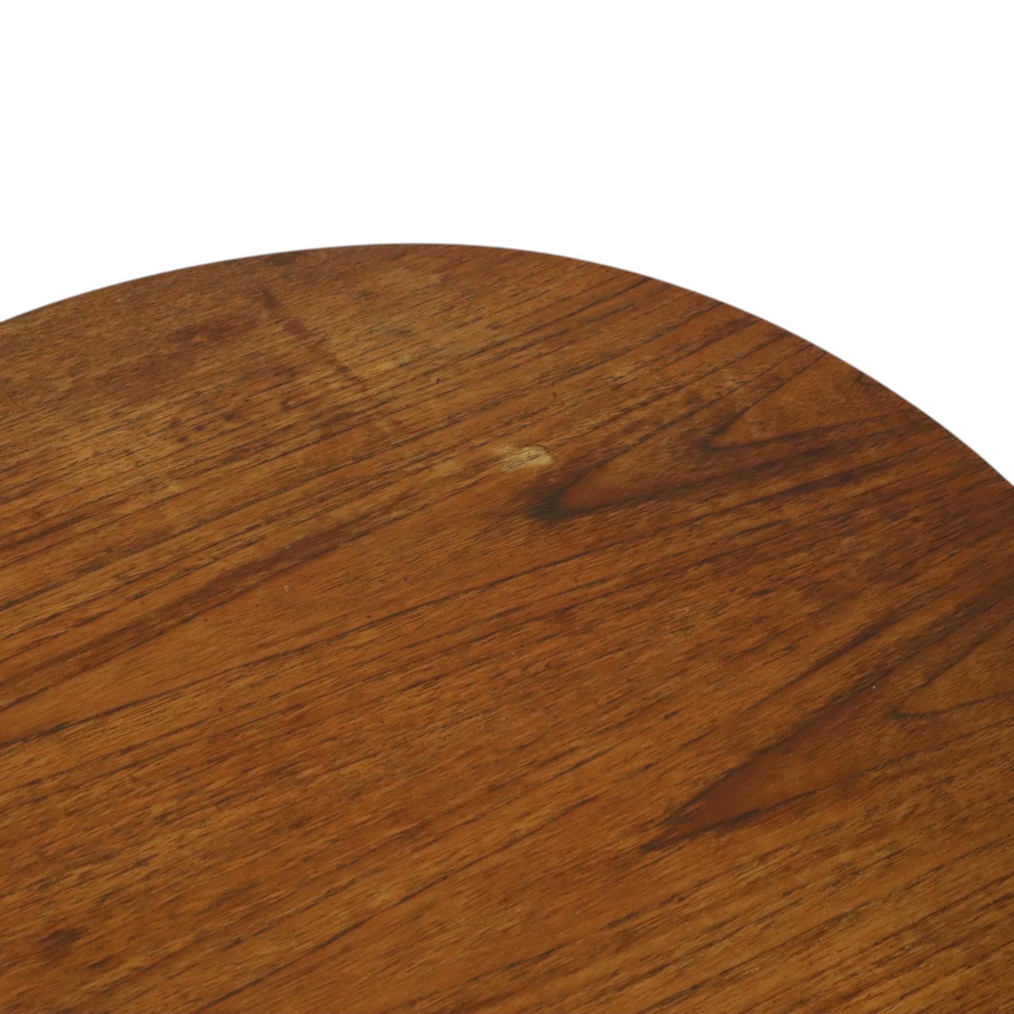 Solid Wood Kidney-Shaped Coffee Table Side Table 1960s For Sale 9