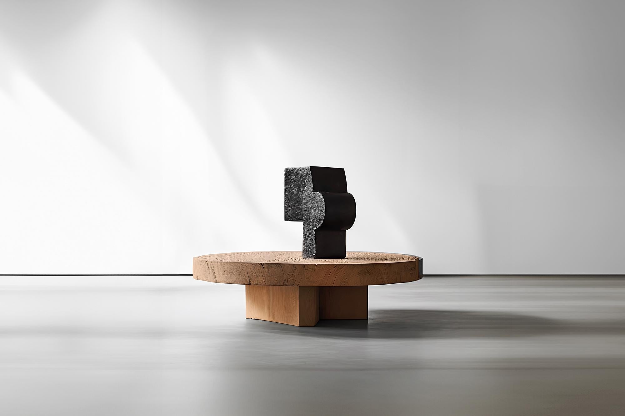 Brutalismo La maestria del legno massiccio Forza invisibile #34 L'arte del tavolino di Joel Escalona in vendita