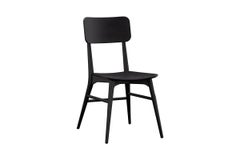Solid Wood Modern Chair - Black