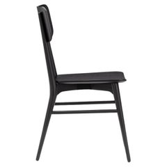 Solid Wood Modern Chair - Black