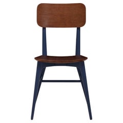 Chaise de salle à manger moderne en bois massif - Royal Blue 