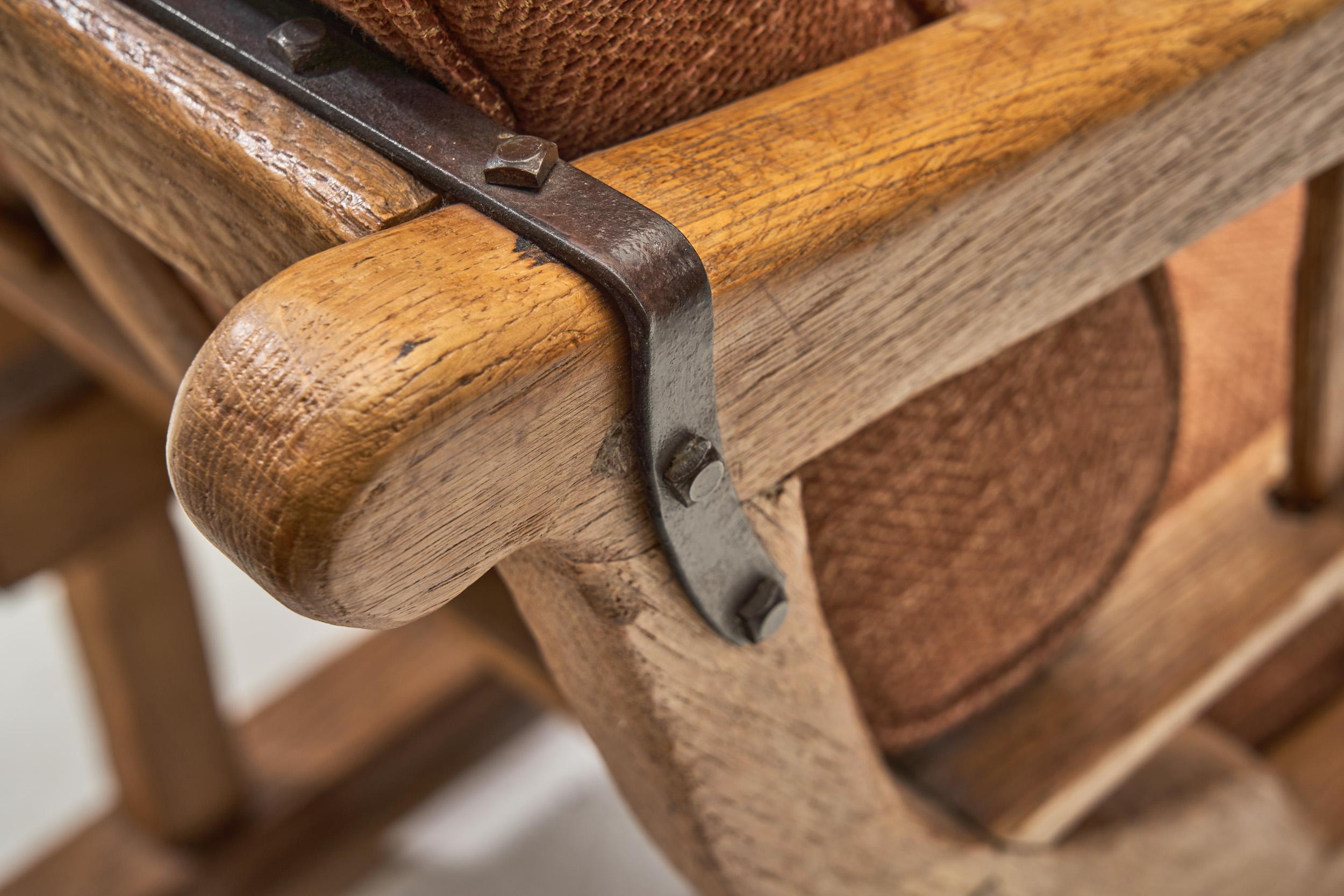 Chaise à billets en Wood Wood avec coussins rembourrés, Europe, fin du 19e siècle en vente 5