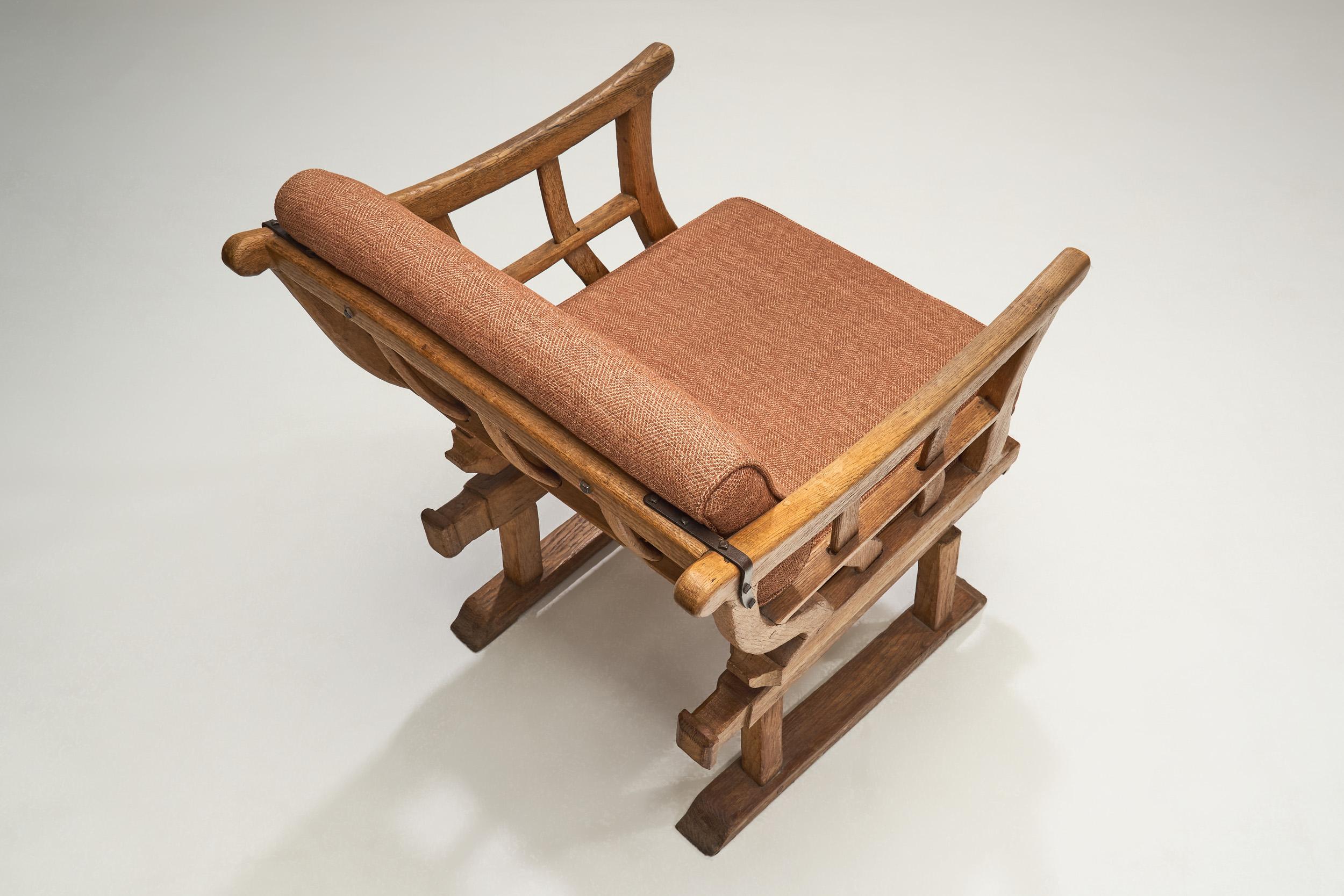 XIXe siècle Chaise à billets en Wood Wood avec coussins rembourrés, Europe, fin du 19e siècle en vente