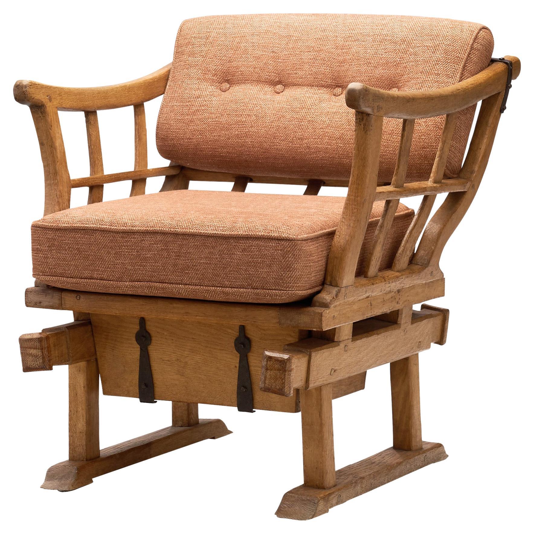 Chaise à billets en Wood Wood avec coussins rembourrés, Europe, fin du 19e siècle en vente
