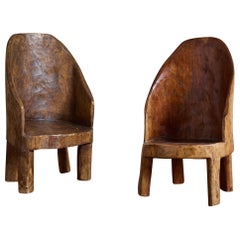 Chaises Naga en bois massif