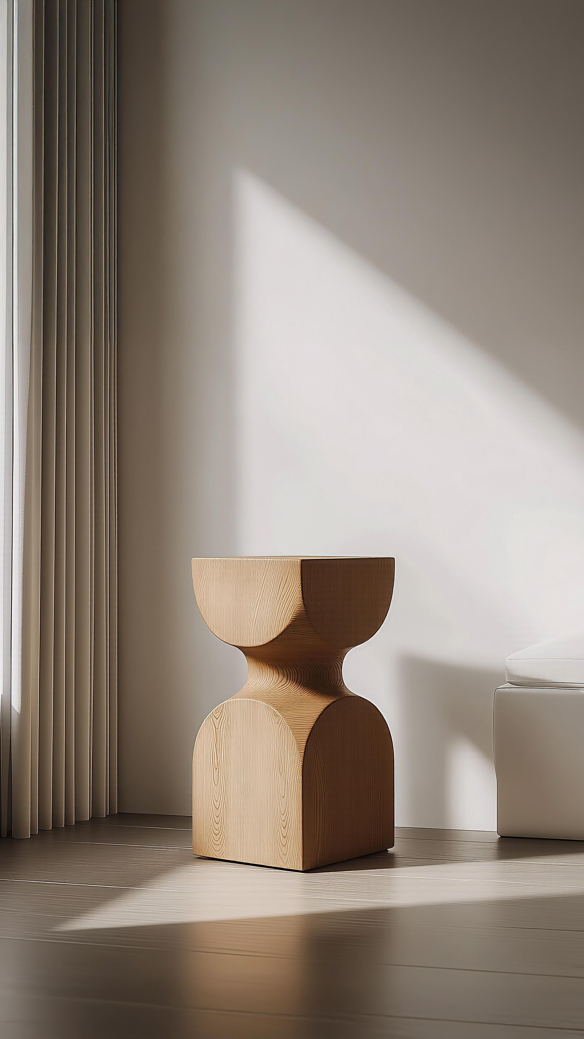 Mid-Century Modern Table de nuit en Wood Wood Socle No62, design d'intérieur par Joel Escalona en vente