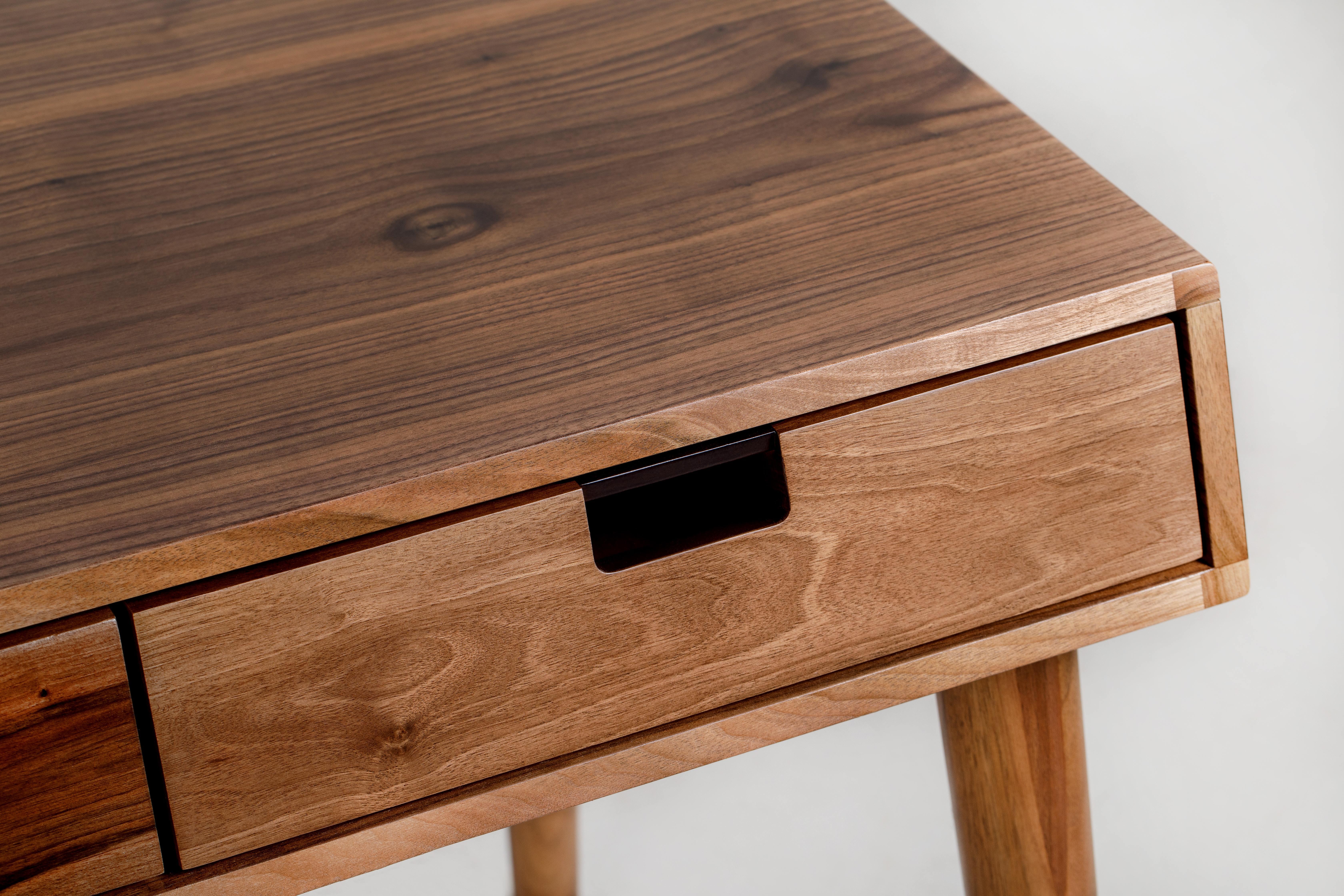 Mid-Century Modern Solid Wood Norton Office Desk Set For Sale