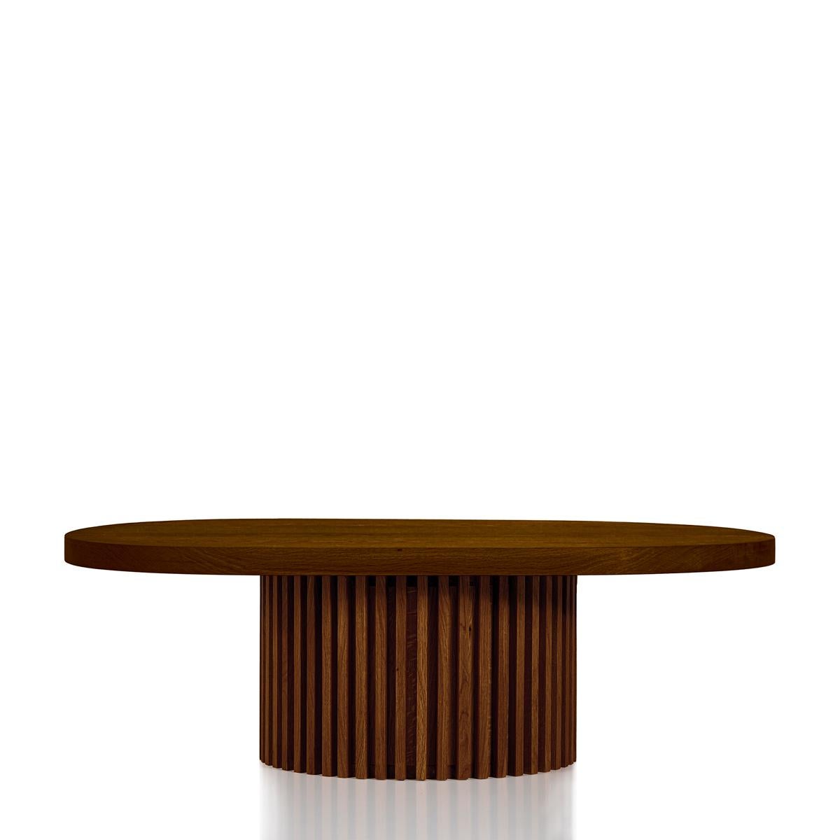 Solid Wood Oval Coffee Table – DOCIA In New Condition For Sale In İzmir, İzmir