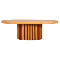 Solid Wood Oval Coffee Table – DOCIA