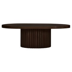 Solid Wood Oval Coffee Table – DOCIA