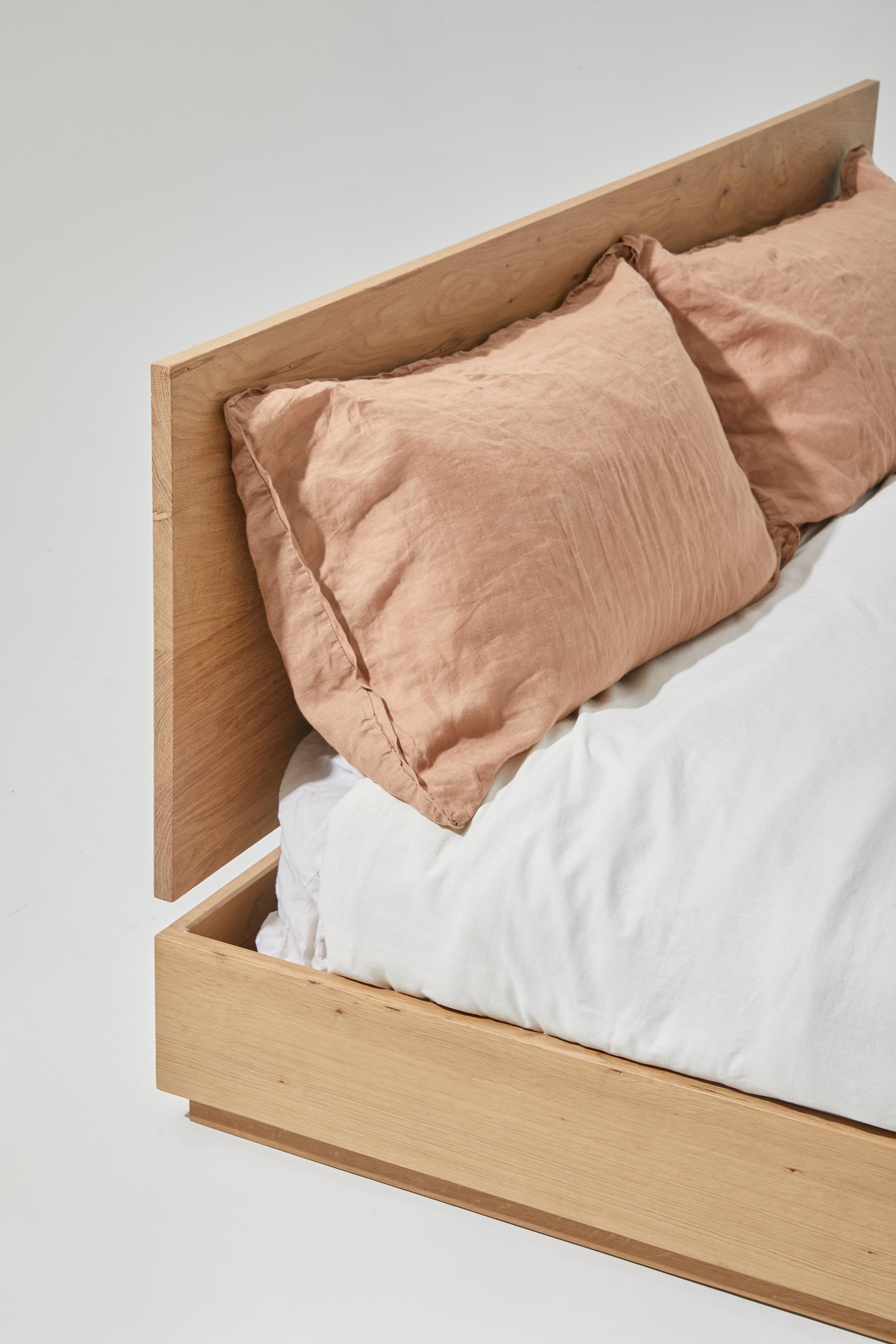 white oak platform bed