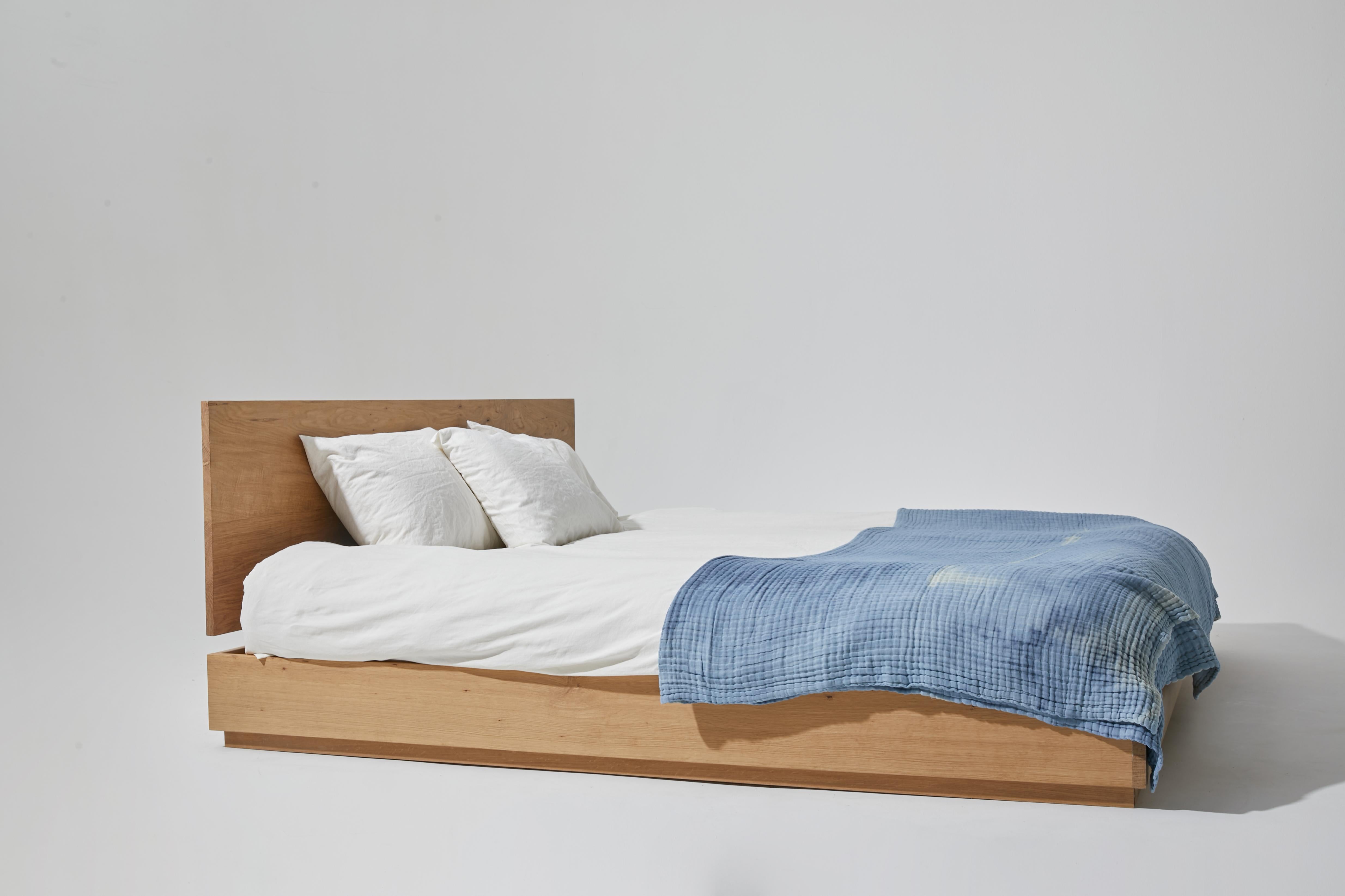 solid wood platform bed king