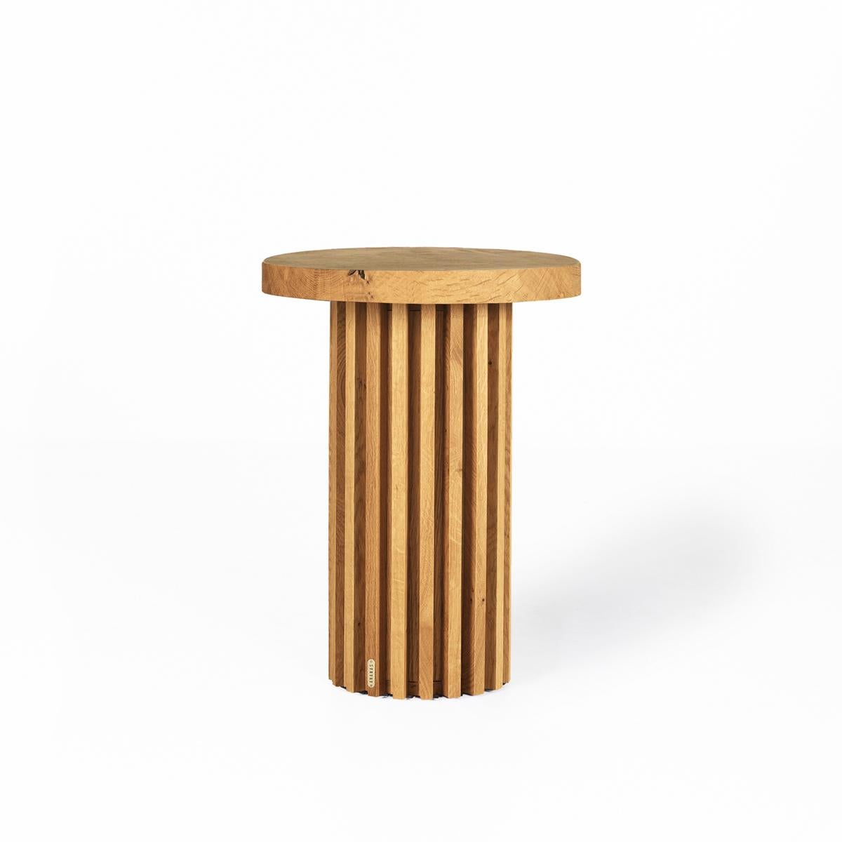 Moderno Tavolino rotondo in Wood Wood - DOCIA in vendita