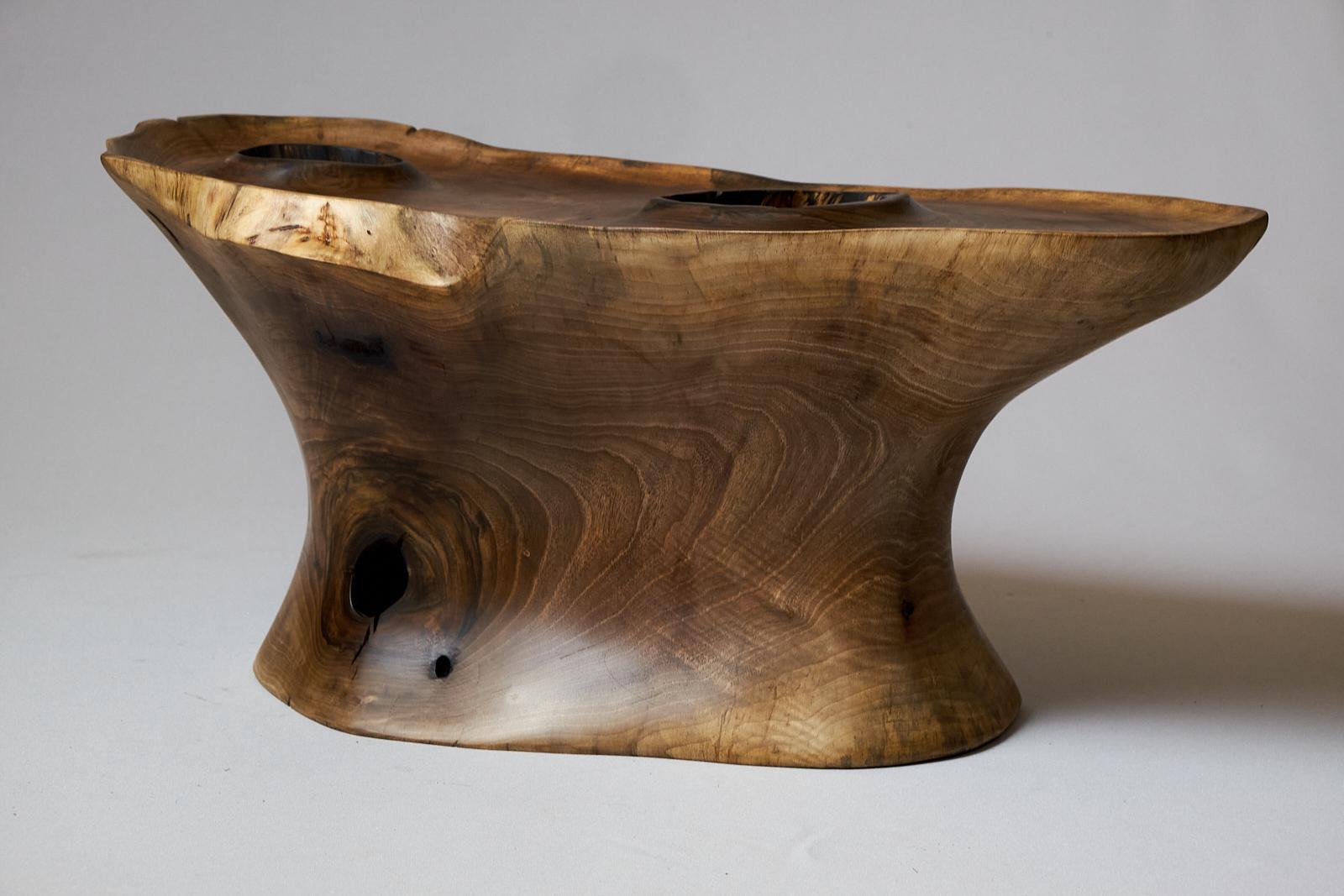 Solid Wood Sculptural Side Table, Original Contemporary Design, Logniture 5