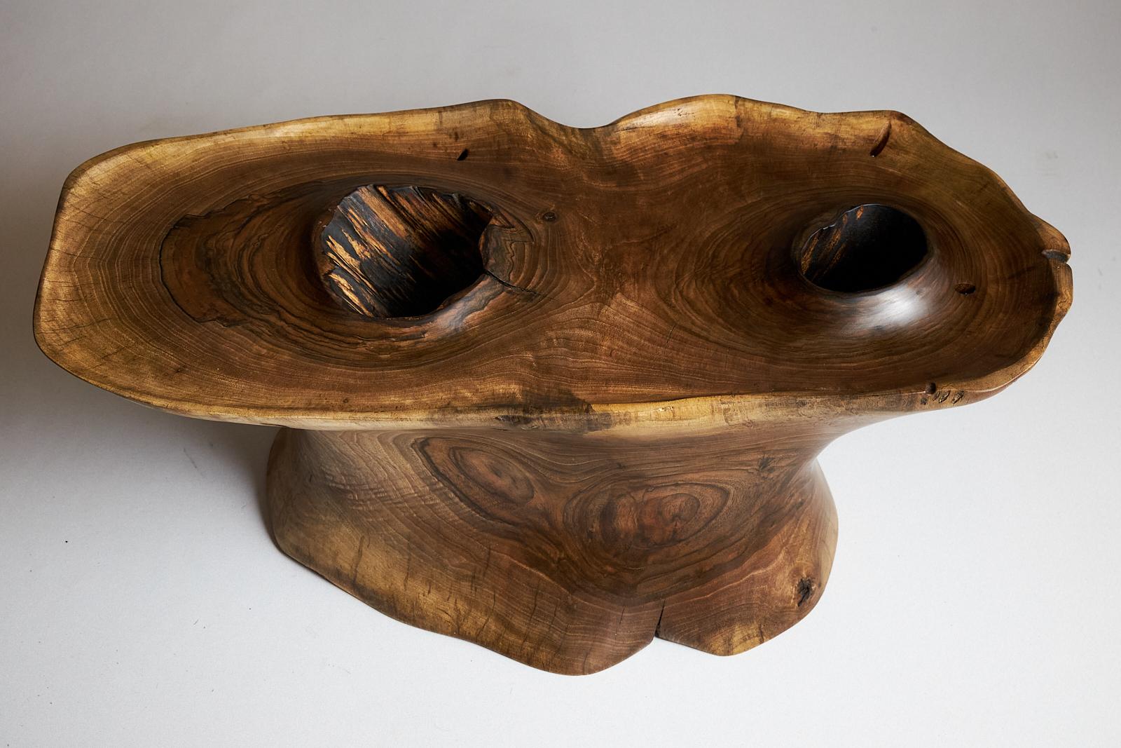 Solid Wood Sculptural Side Table, Original Contemporary Design, Logniture 10