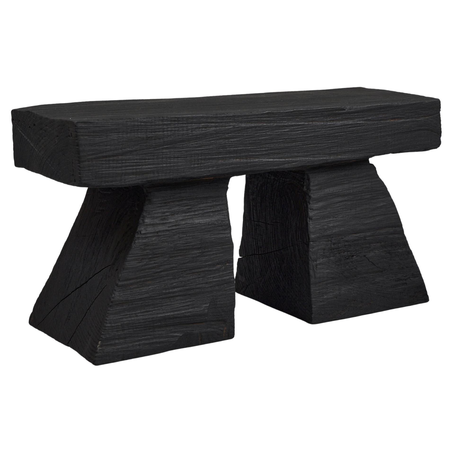 Satyrs, Solid Wood Sculptural Side Table,Original Contemporary Design