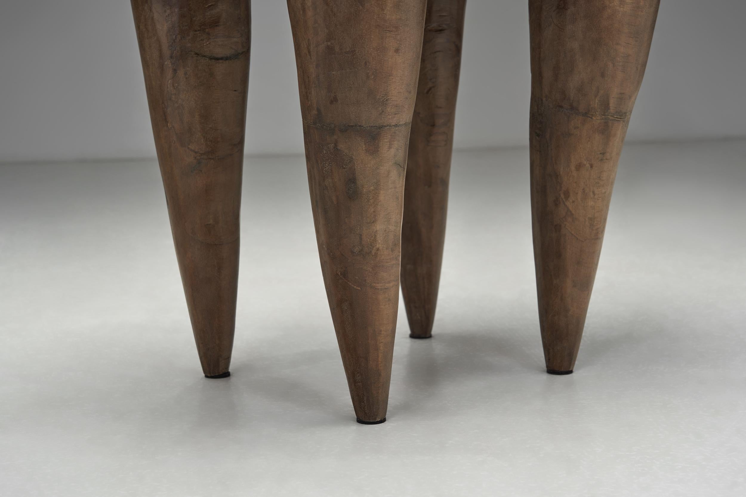 Sgabello Senufo in legno massiccio, Costa d'Avorio XX secolo in vendita 7
