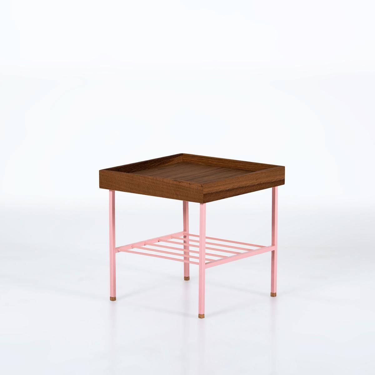 The EDGE Series solid wood short side table / plant stand is a compact and elegant piece designed for modern living. Handcrafted from 100% solid oak, it showcases the natural grain, texture, and warm tone of the wood, making each piece truly