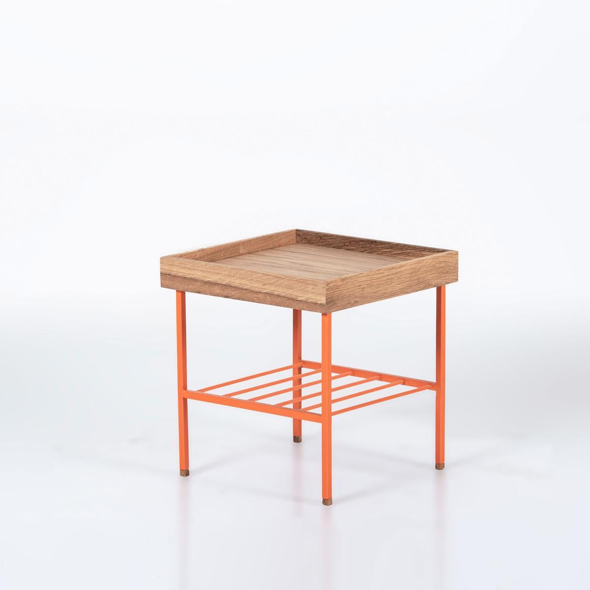 Turkish Solid Wood Short Side Table / Plant Stand – EDGE Series For Sale