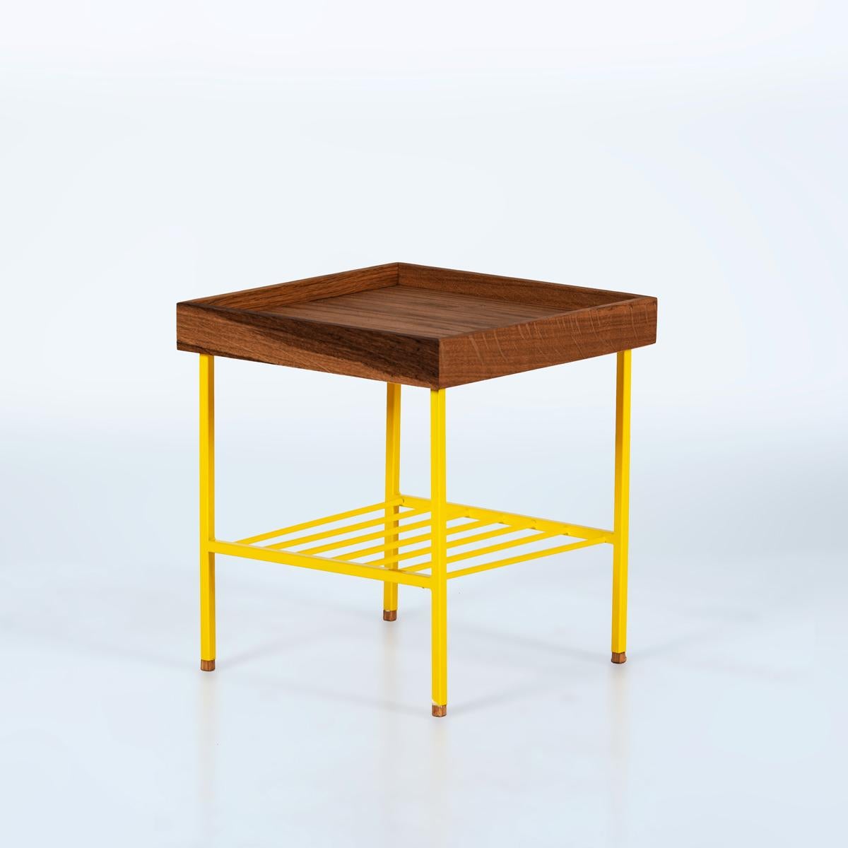 Turkish Solid Wood Short Side Table / Plant Stand – EDGE Series For Sale