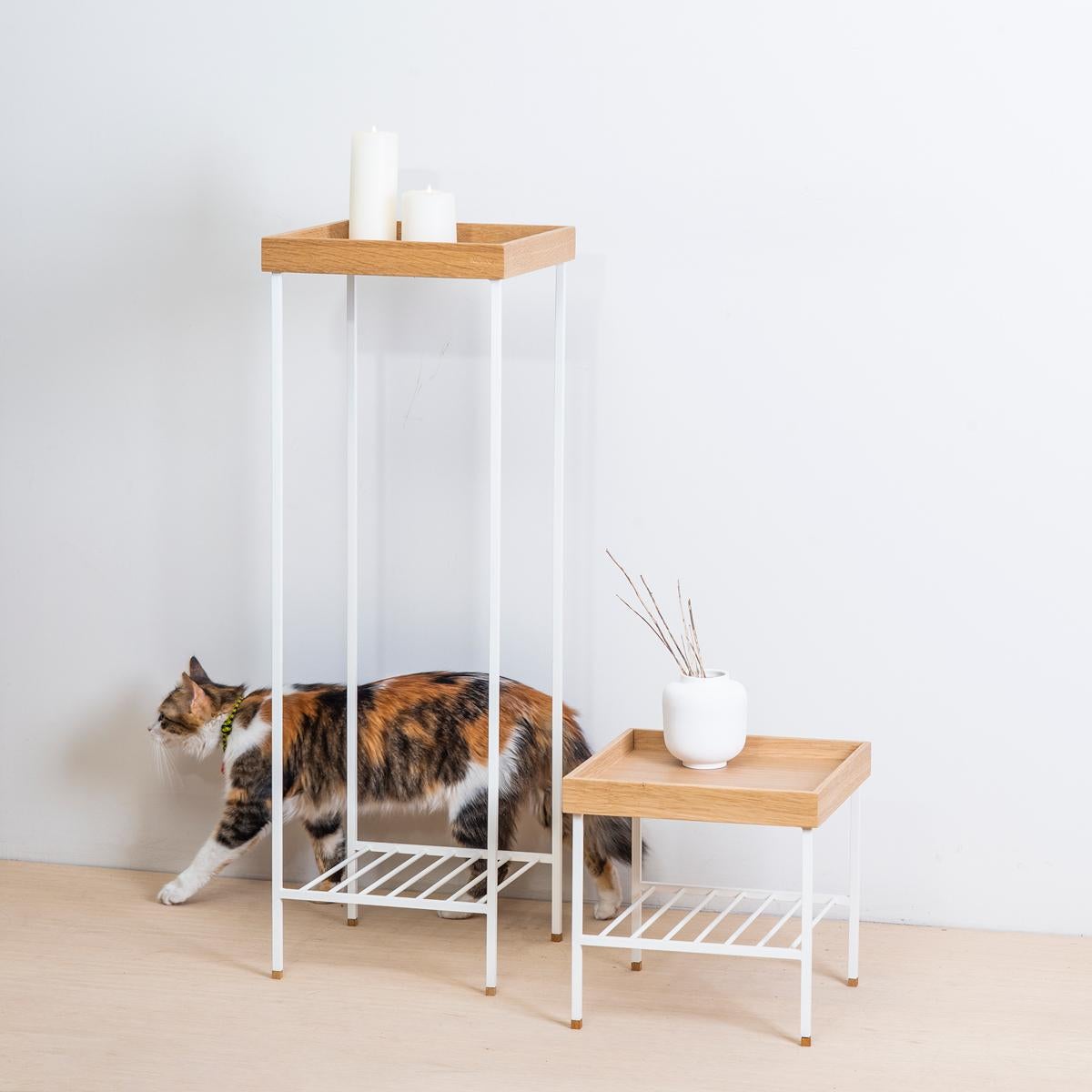 Solid Wood Short Side Table / Plant Stand – EDGE Series In New Condition For Sale In İzmir, İzmir